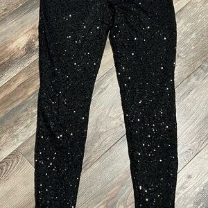 💃Balera Black Sparkle Adult Large Leggings
